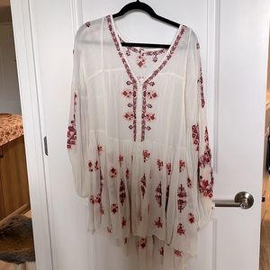 Free People Embroidered Tunic Top